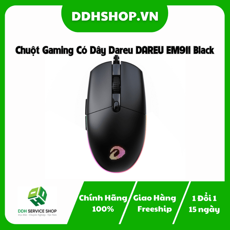 Chuột Gaming Có Dây Dareu DAREU EM911 Black