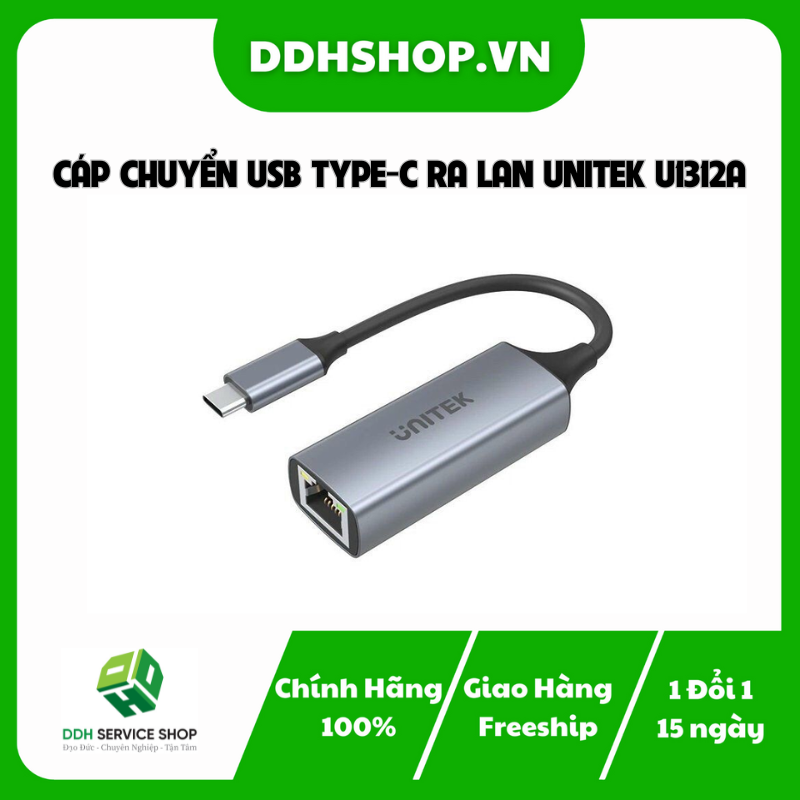 CÁP CHUYỂN USB TYPE-C RA LAN UNITEK U1312A