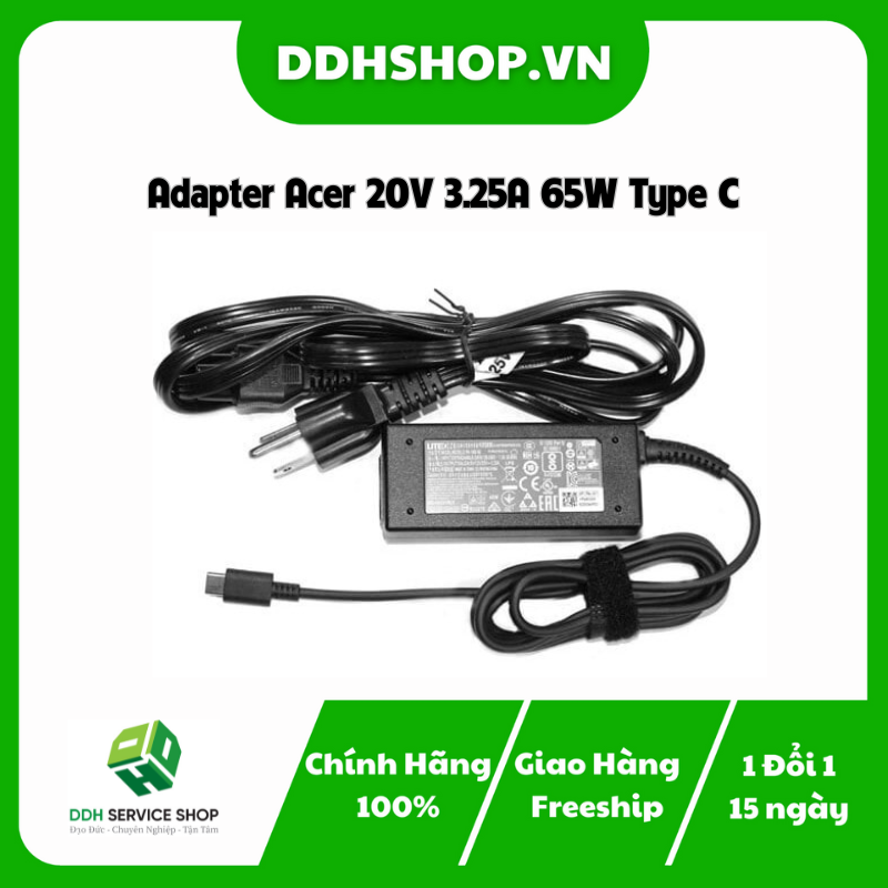 Adapter Acer 20V 3.25A 65W Type C