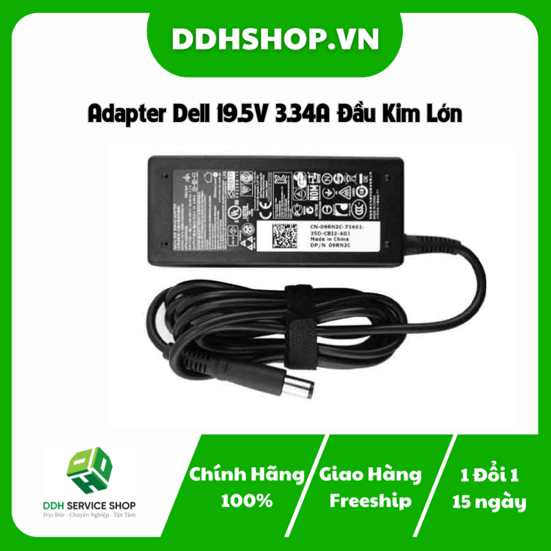 Adapter Dell 19.5V 3.34A Đầu Kim Lớn