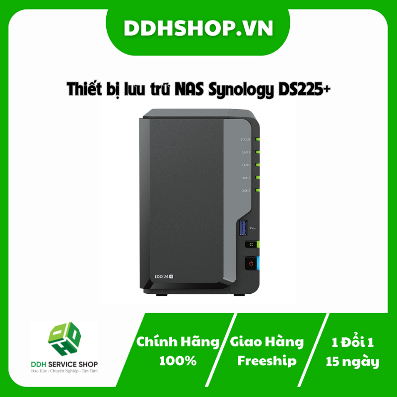 Thiết bị lưu trữ NAS Synology DS225+