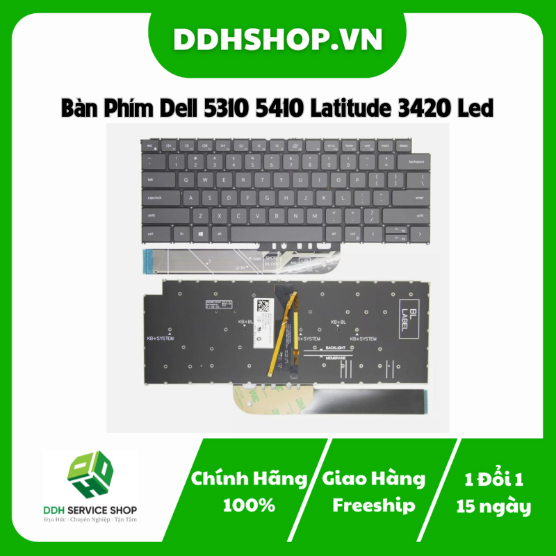 Bàn Phím Dell 5310 5410 Latitude 3420 Led