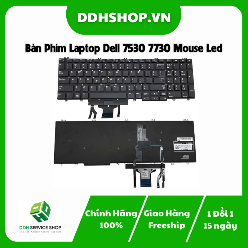 Bàn Phím Laptop Dell 7530 7730 Mouse Led